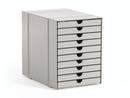 USM Inos Box Set C4 for USM Haller Shelves, with 10 trays, Light grey RAL 7035