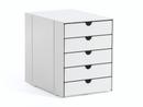 USM Inos Box Set C4 for USM Haller Shelves, with 5 trays, Pure white RAL 9010