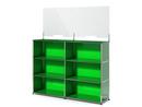 USM Haller Counter L with Security Screen, USM green