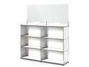 USM Haller Counter L with Security Screen, Pure white RAL 9010