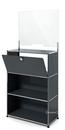 USM Haller Counter M with Security Screen and Hatch, Anthracite RAL 7016, With feet