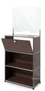 USM Haller Counter M with Security Screen and Hatch, USM brown, With feet