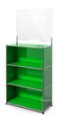 USM Haller Counter M with Security Screen, USM green, With feet