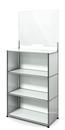 USM Haller Counter M with Security Screen, Light grey RAL 7035, With feet