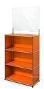 USM Haller Counter M with Security Screen, Pure orange RAL 2004, With feet