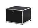 USM Haller Printer Container, 50 cm, Graphite black RAL 9011, With feet