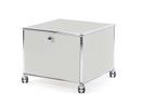 USM Haller Printer Container, 50 cm, Light grey RAL 7035, With castors