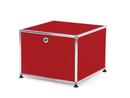 USM Haller Printer Container, 50 cm, USM ruby red, With feet