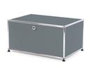 USM Haller Printer Container, 75 cm, Mid grey RAL 7005, With feet