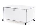 USM Haller Printer Container, 75 cm, Pure white RAL 9010, With castors