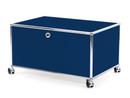 USM Haller Printer Container, 75 cm, Steel blue RAL 5011, With castors