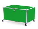 USM Haller Printer Container, 75 cm, USM green, With castors