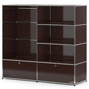 USM Haller Clothes Rack L with Rail, USM brown