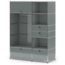 USM Haller Wardrobe Model I, Mid grey RAL 7005