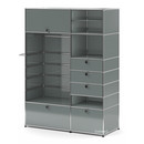 USM Haller Wardrobe Model II, Mid grey RAL 7005