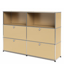 USM Haller Highboard L with 4 Drop-down Doors, USM beige