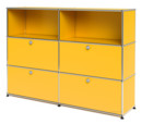 USM Haller Highboard L with 4 Drop-down Doors, Golden yellow RAL 1004