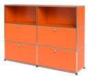 USM Haller Highboard L with 4 Drop-down Doors, Pure orange RAL 2004