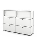USM Haller Highboard L with Angled Shelves, Pure white RAL 9010