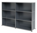 USM Haller Highboard L open, Mid grey RAL 7005