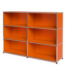 USM Haller Highboard L open, Pure orange RAL 2004