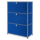 USM Haller Highboard M, Customisable, Gentian blue RAL 5010, With drop-down door, With drop-down door, With drop-down door