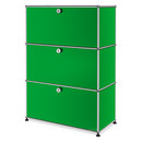 USM Haller Highboard M, Customisable, USM green, With drop-down door, With drop-down door, With drop-down door