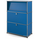 USM Haller Highboard M with Angled Shelf, Gentian blue RAL 5010