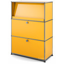 USM Haller Highboard M with Angled Shelf, Golden yellow RAL 1004