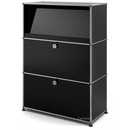 USM Haller Highboard M with Angled Shelf, Graphite black RAL 9011