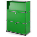 USM Haller Highboard M with Angled Shelf, USM green