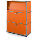 USM Haller Highboard M with Angled Shelf, Pure orange RAL 2004