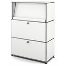 USM Haller Highboard M with Angled Shelf, Pure white RAL 9010