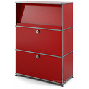 USM Haller Highboard M with Angled Shelf, USM ruby red