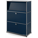 USM Haller Highboard M with Angled Shelf, Steel blue RAL 5011