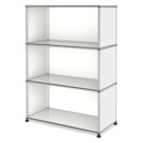 USM Haller Highboard M, Customisable, Pure white RAL 9010, Open, Open, Open