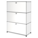 USM Haller Highboard M, Customisable, Pure white RAL 9010, With drop-down door, With drop-down door, With drop-down door