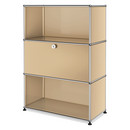 USM Haller Highboard M with 1 Drop-down Door, USM beige