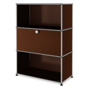 USM Haller Highboard M with 1 Drop-down Door, USM brown