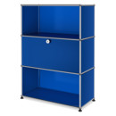 USM Haller Highboard M with 1 Drop-down Door, Gentian blue RAL 5010