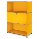 USM Haller Highboard M with 1 Drop-down Door, Golden yellow RAL 1004