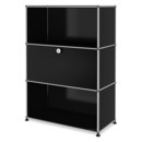 USM Haller Highboard M with 1 Drop-down Door, Graphite black RAL 9011