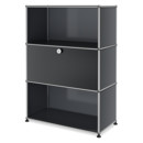 USM Haller Highboard M with 1 Drop-down Door, Mid grey RAL 7005