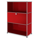 USM Haller Highboard M with 1 Drop-down Door, USM ruby red