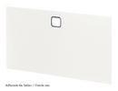 USM Haller Panel With Cable Cut-Out, 75 x 35 cm, Pure white RAL 9010, Top centre