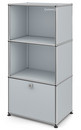 USM Haller Highboard for Kids with 1 Drop-down Door, USM matte silver