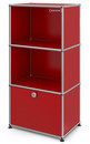 USM Haller Highboard for Kids with 1 Drop-down Door, USM ruby red