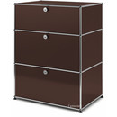 USM Haller Storage Unit with 3 Drawers, H 95 + 4 x W 75 x D 50 cm, USM brown