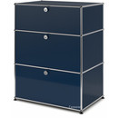 USM Haller Storage Unit with 3 Drawers, H 95 + 4 x W 75 x D 50 cm, Steel blue RAL 5011