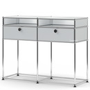 USM Haller Console Table, USM matte silver